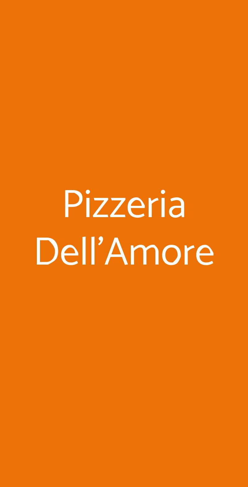 Pizzeria Dell'Amore Forlì menù 1 pagina