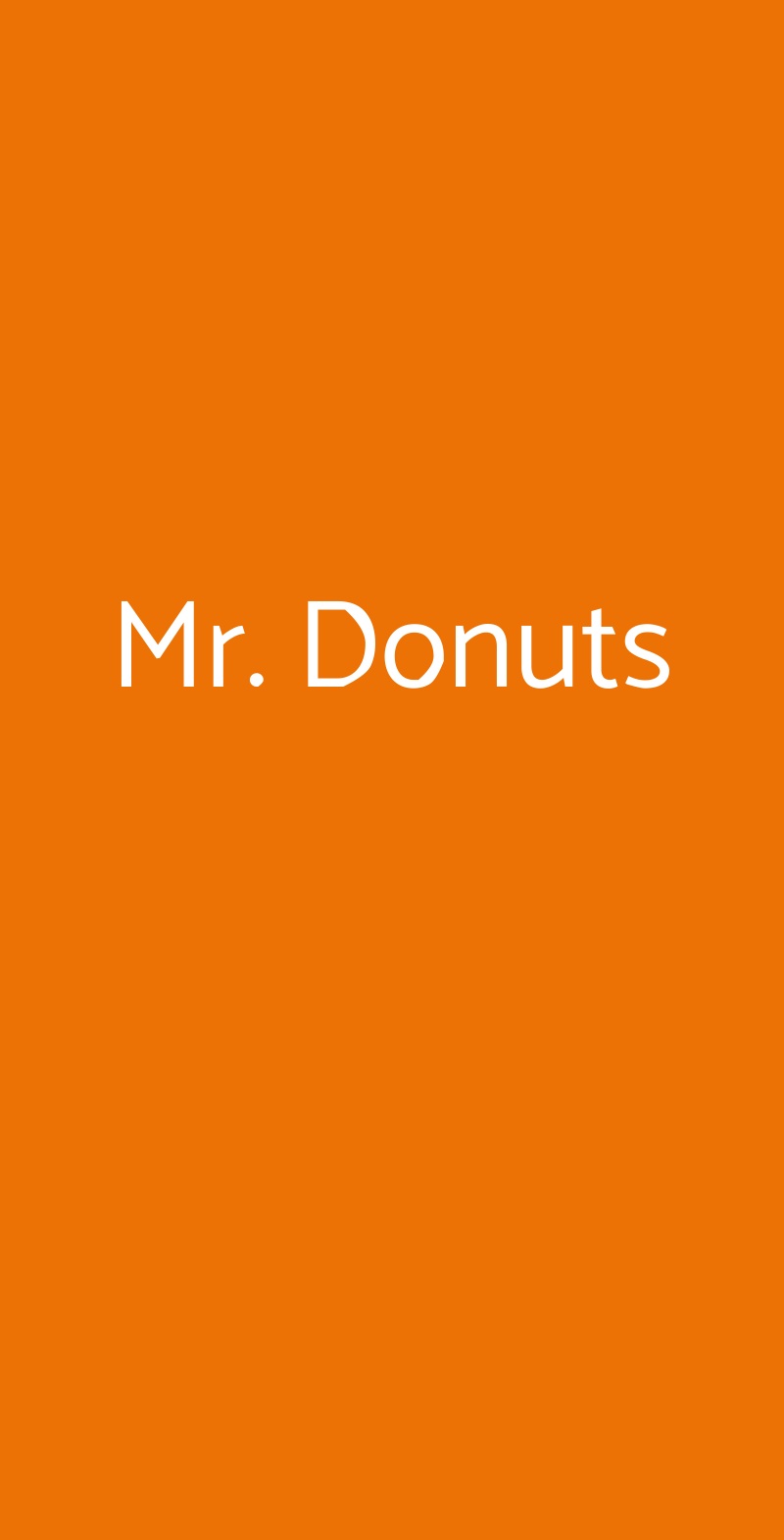 Mr. Donuts Frattamaggiore menù 1 pagina