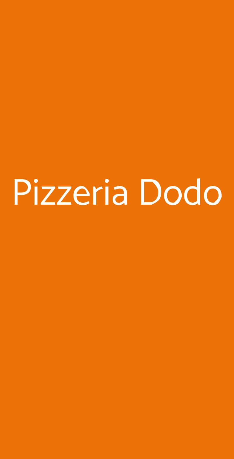 Pizzeria Dodo Castiglione Torinese menù 1 pagina