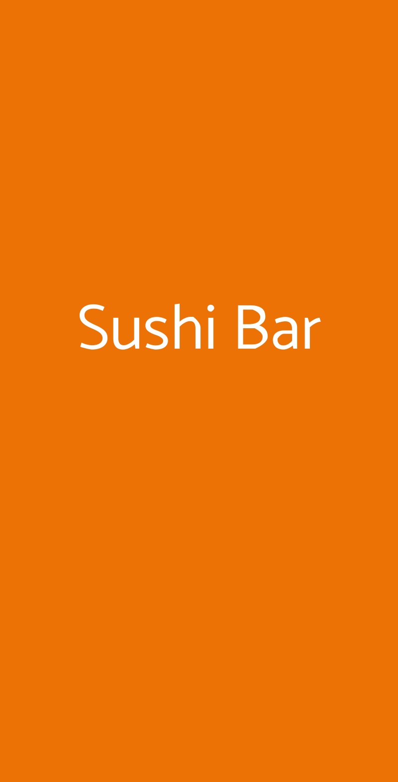 Sushi Bar Genova menù 1 pagina