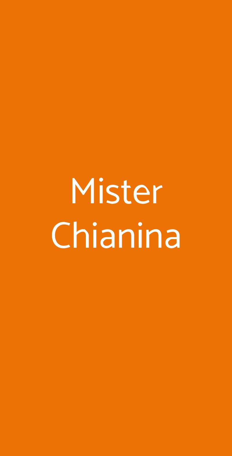 Mister Chianina Genova menù 1 pagina