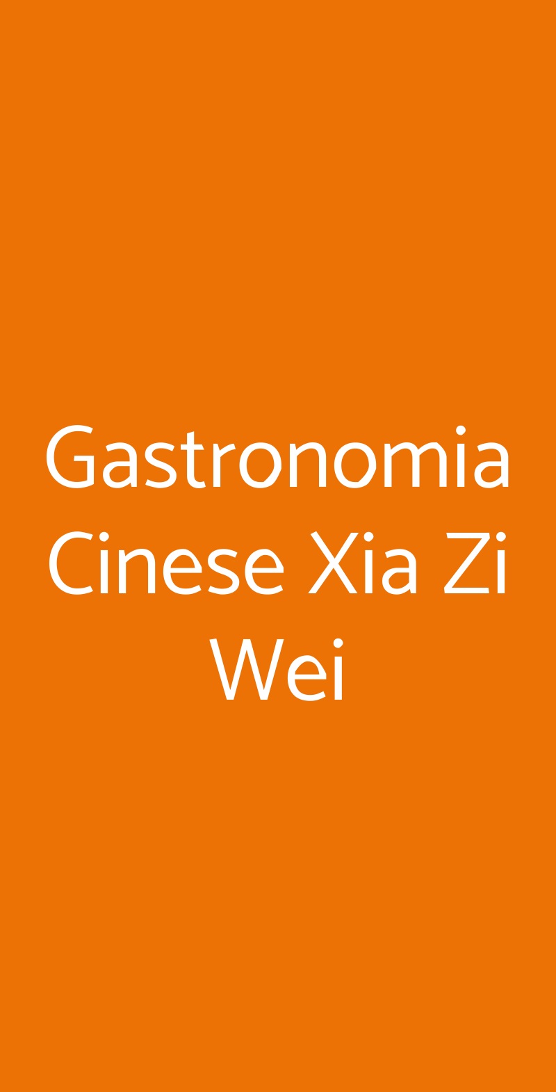 Gastronomia Cinese Xia Zi Wei Genova menù 1 pagina