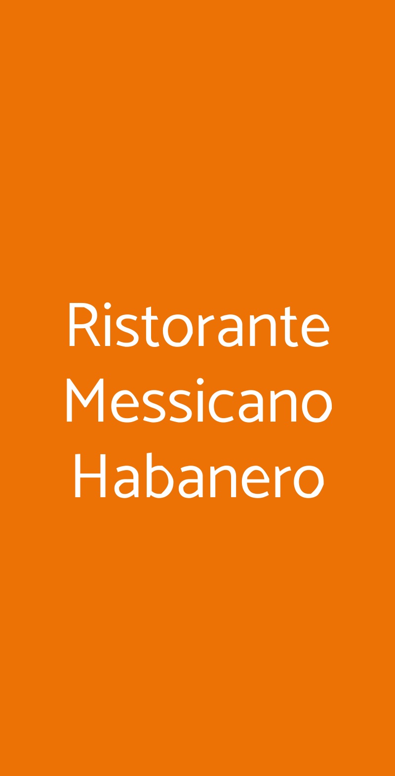 Ristorante Messicano Habanero Genova menù 1 pagina