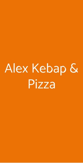 Alex Kebap & Pizza, Genova