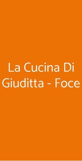 La Cucina Di Giuditta - Foce, Genova