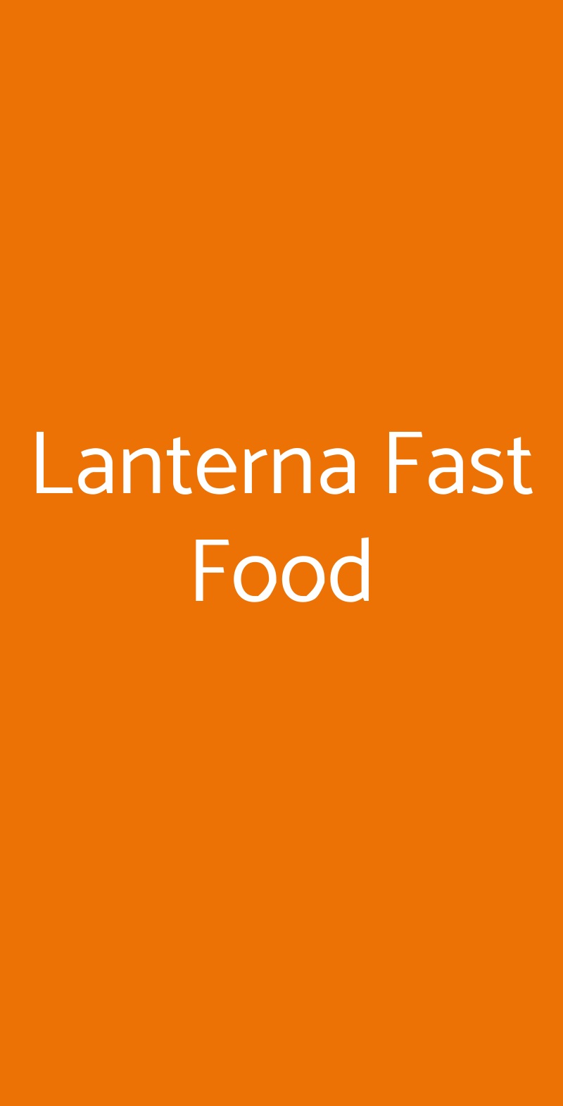 Lanterna Fast Food Genova menù 1 pagina