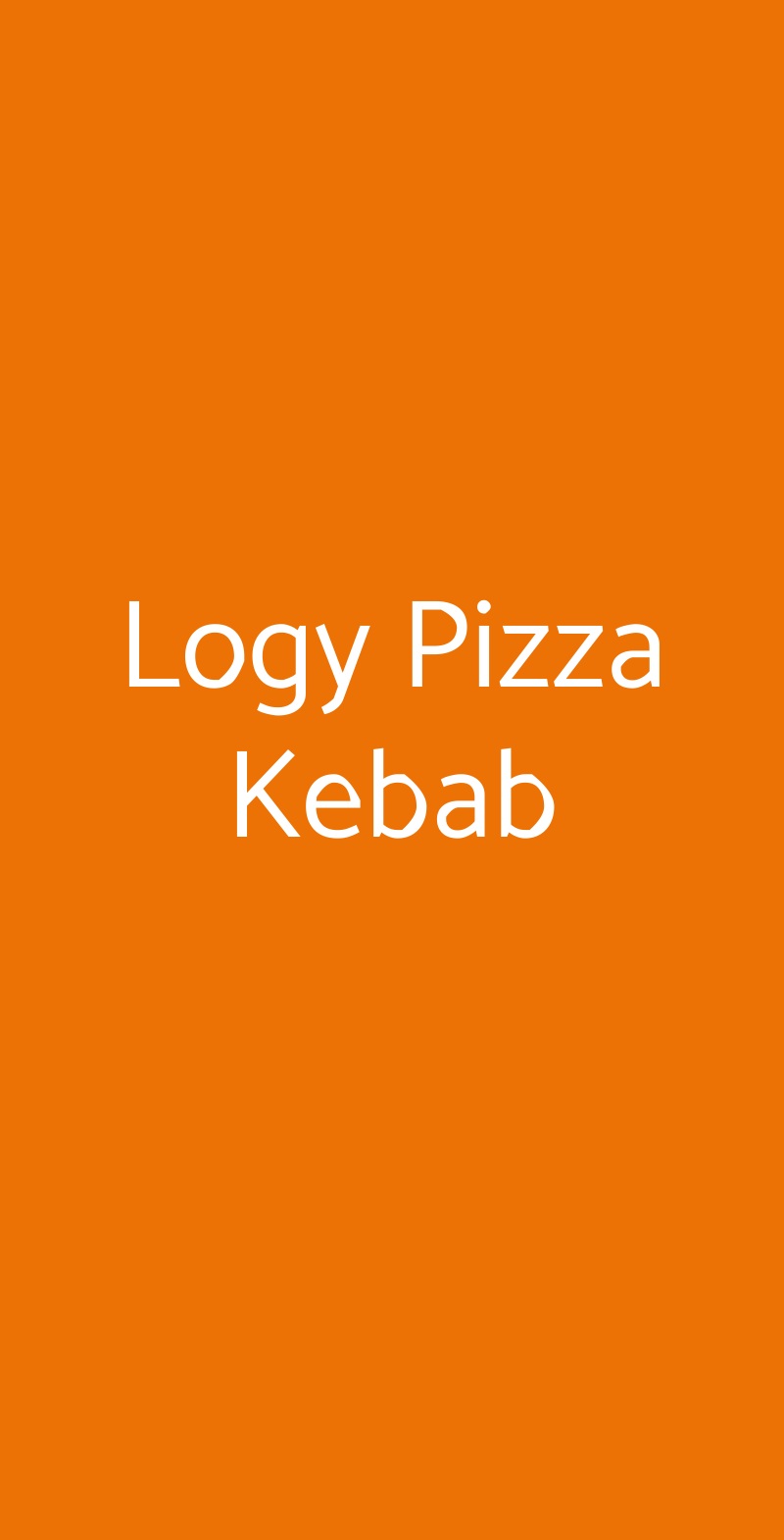 Logy Pizza Kebab Genova menù 1 pagina