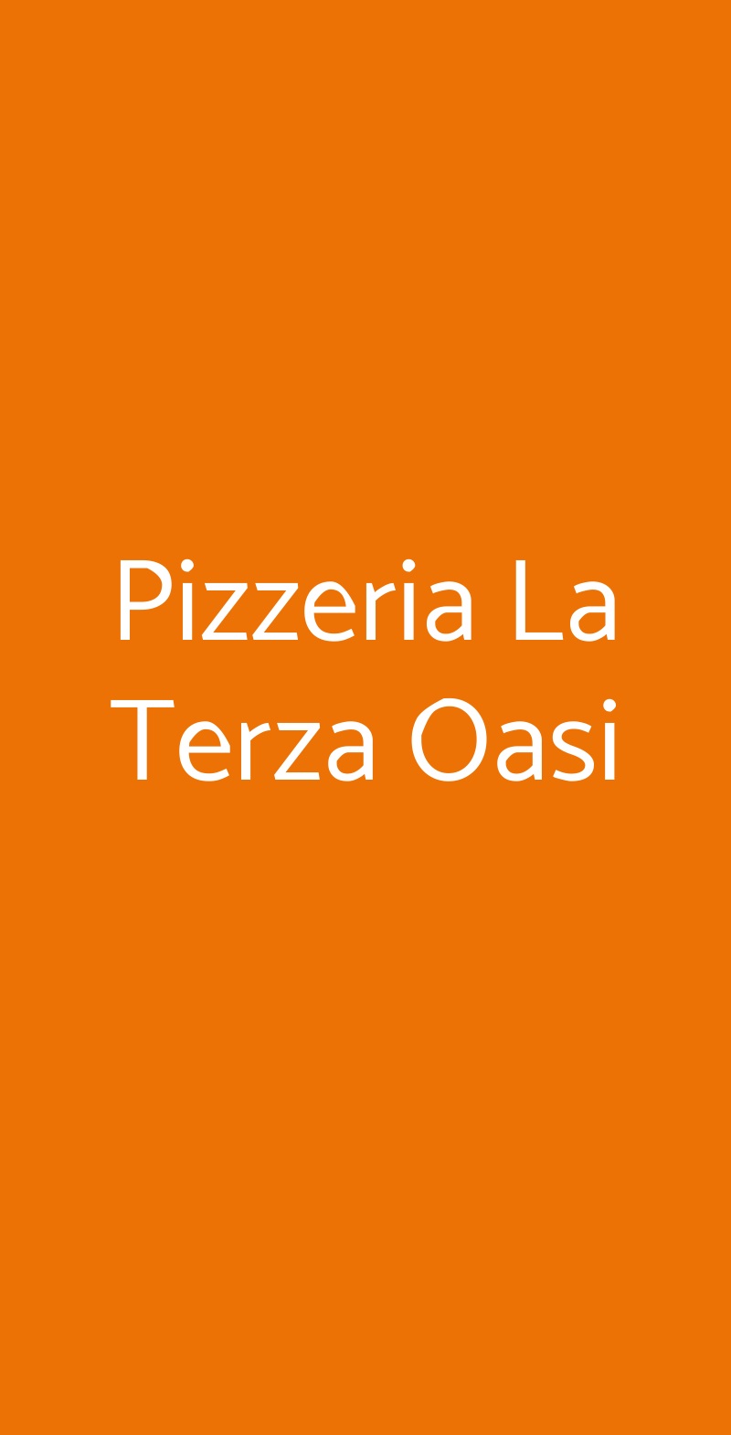 Pizzeria La Terza Oasi Ghedi menù 1 pagina