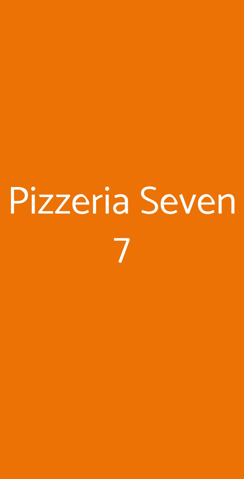 Pizzeria Seven 7 Grosseto menù 1 pagina