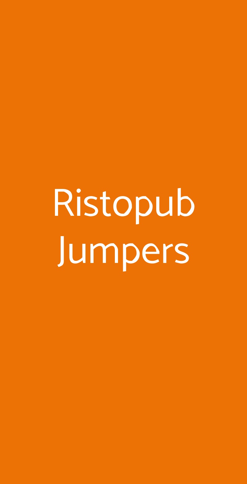 Ristopub Jumpers Latina menù 1 pagina