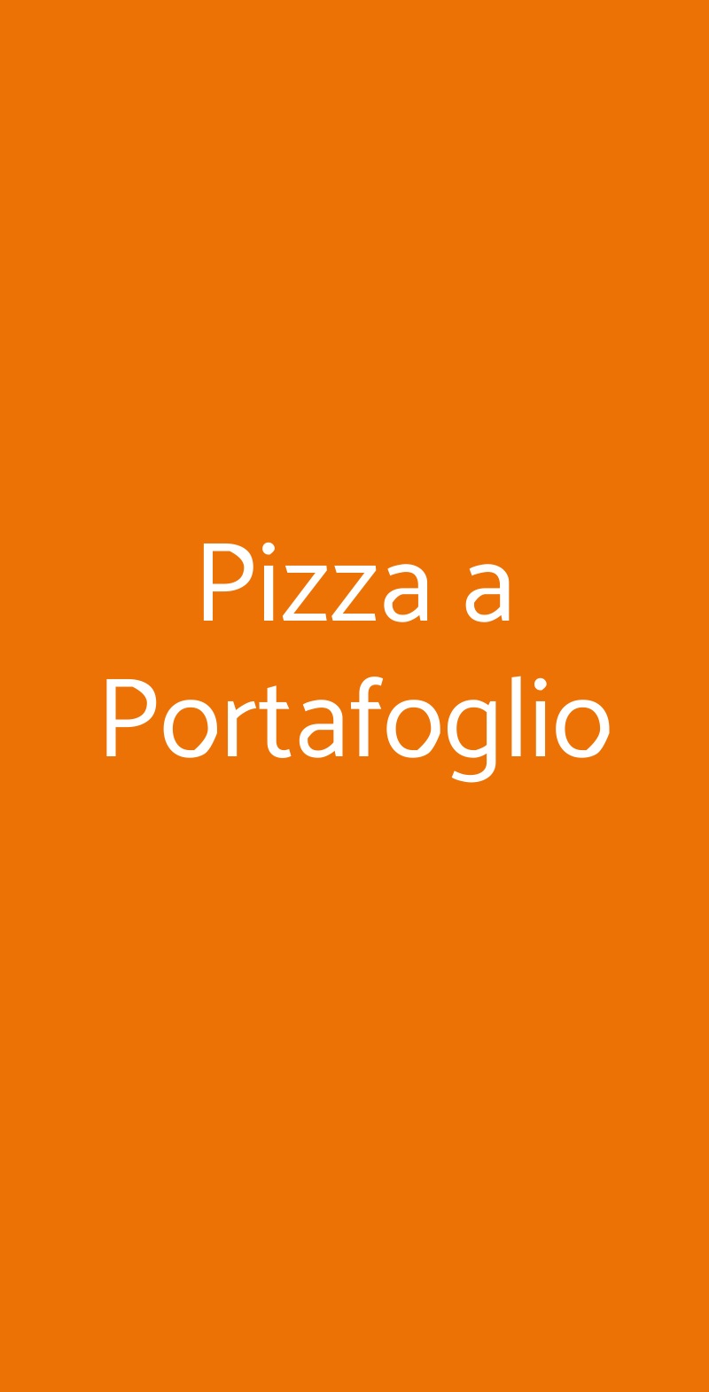 Pizza a Portafoglio Lecce menù 1 pagina