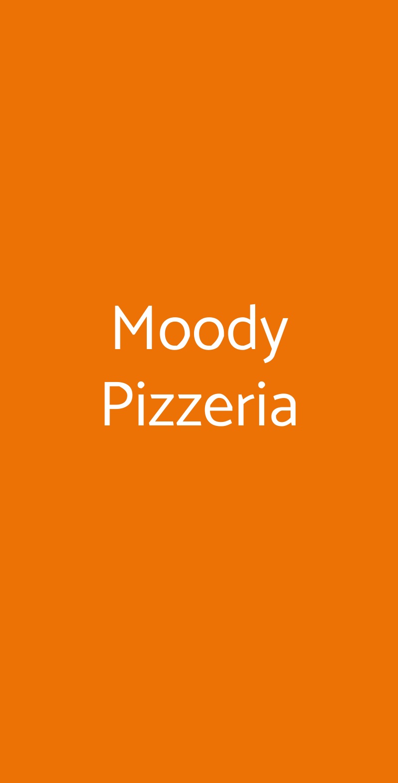 Pizzeria Moody Lissone menù 1 pagina