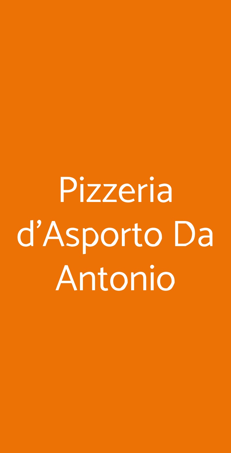 Pizzeria d'Asporto Da Antonio Oggiona Santo Stefano menù 1 pagina