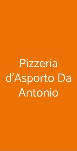 Pizzeria D'asporto Da Antonio, Oggiona Santo Stefano