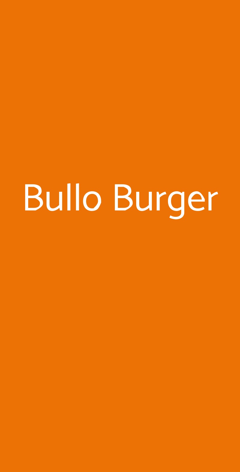 Bullo Burger Marcianise menù 1 pagina