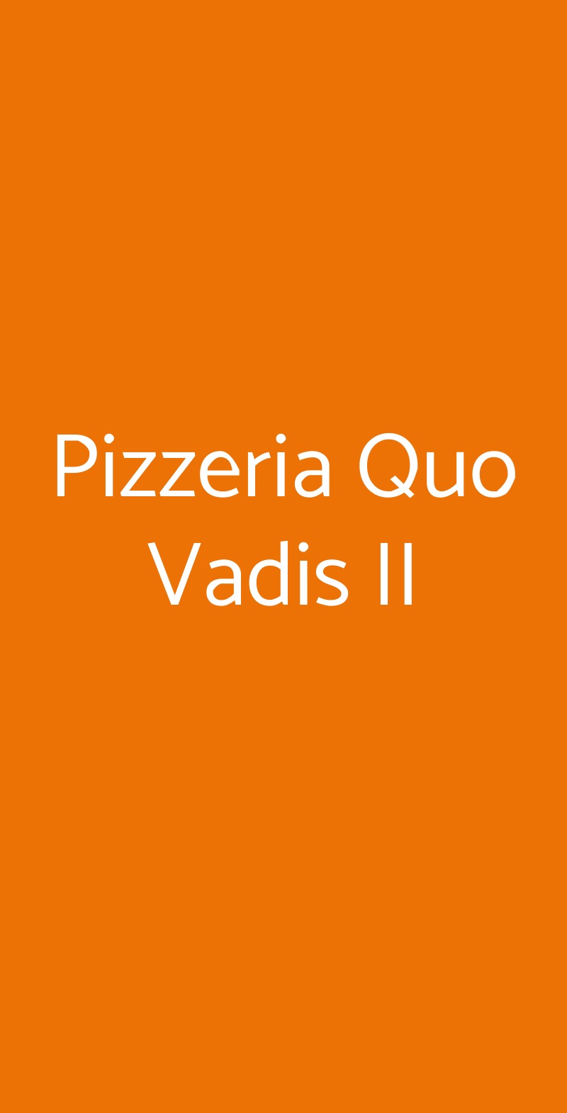 Pizzeria Quo Vadis II Marino menù 1 pagina