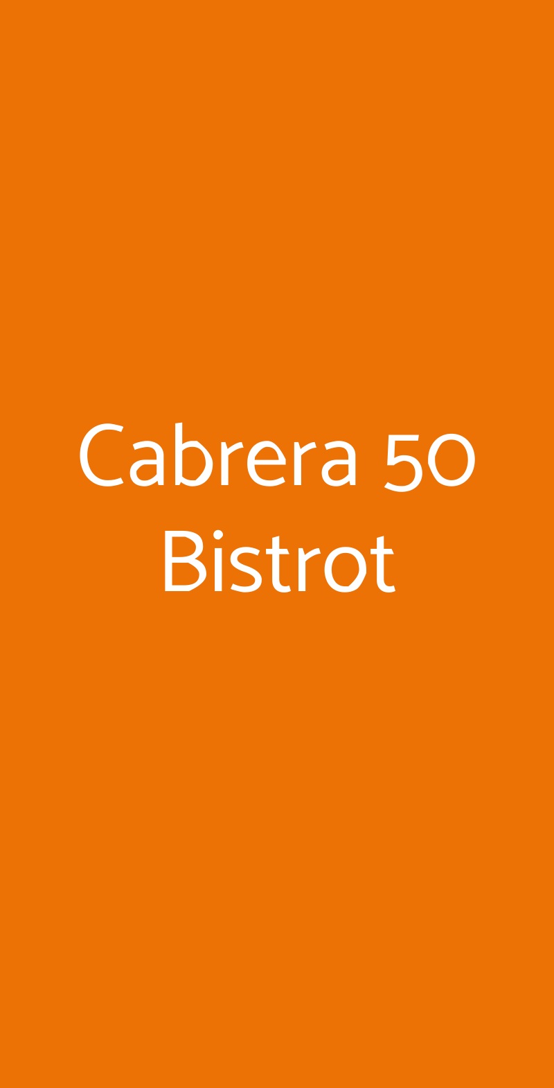 Cabrera 50 Bistrot Mercato San Severino menù 1 pagina