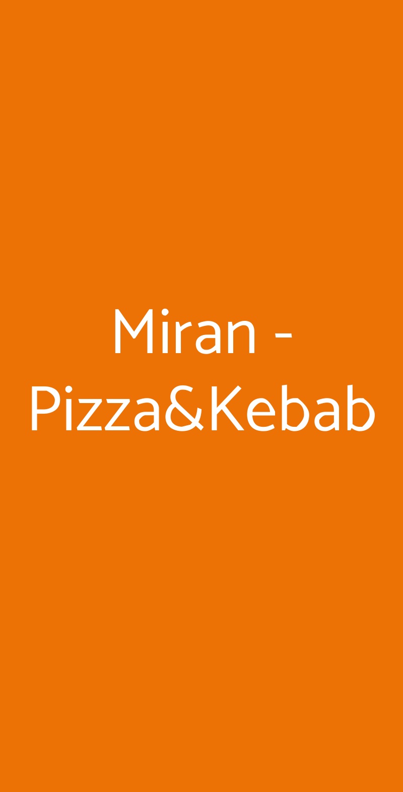 Miran - Pizza&Kebab Sanremo menù 1 pagina
