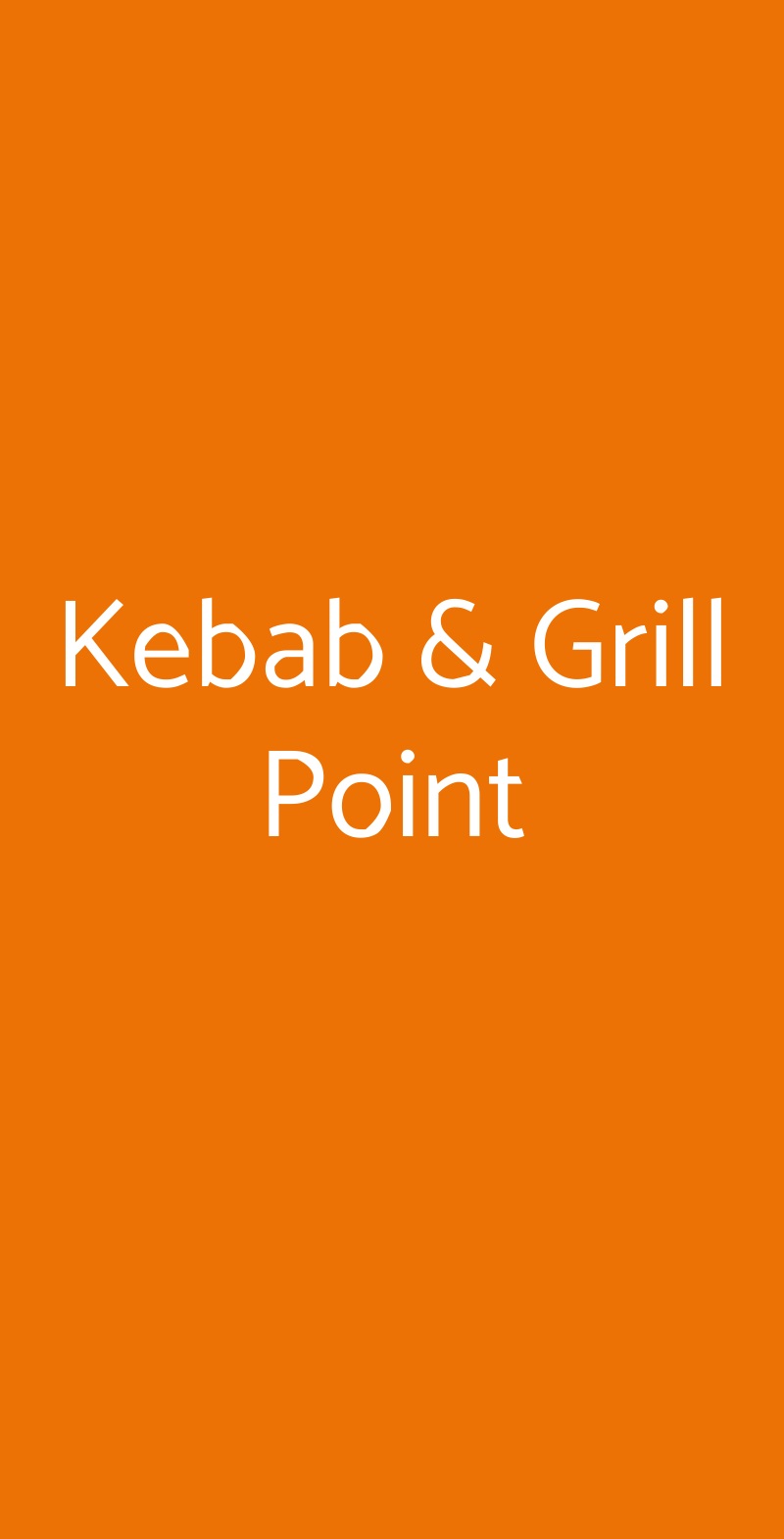 Kebab & Grill Point Savona menù 1 pagina