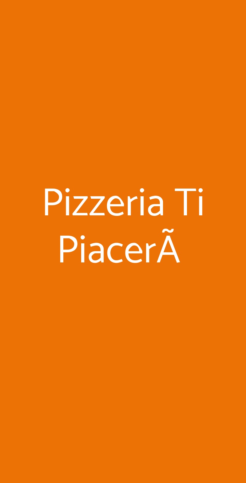 Pizzeria Ti PiacerÃ  Savona menù 1 pagina