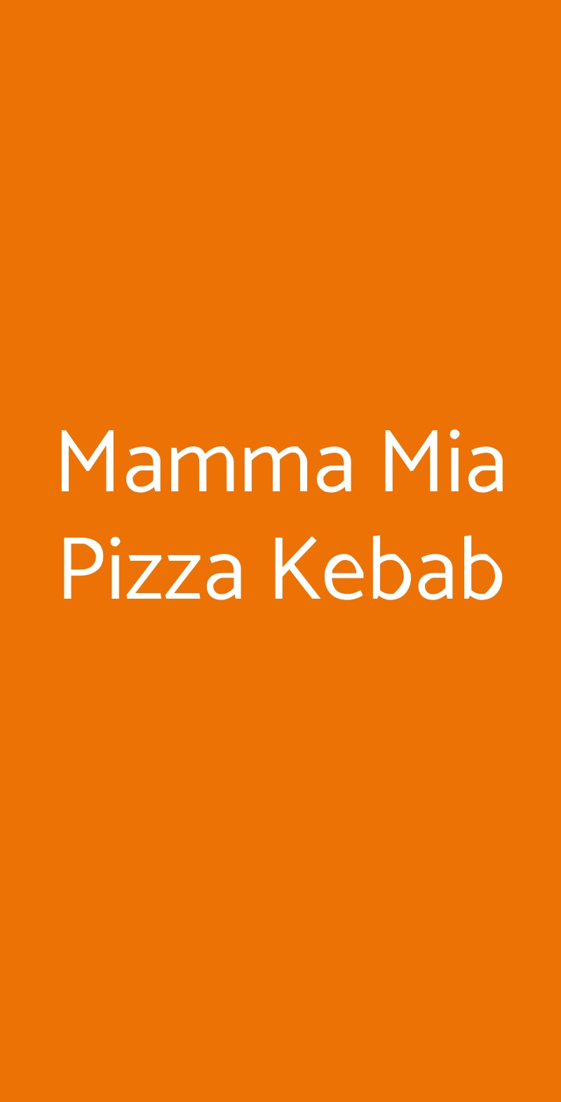 Mamma Mia Pizza Kebab Sestri Levante menù 1 pagina