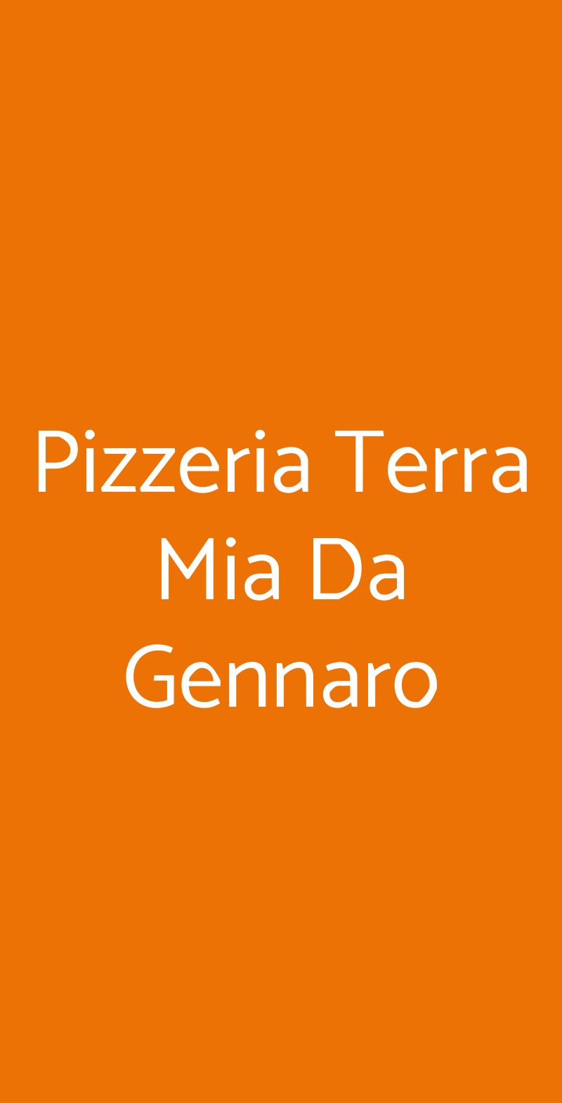 Pizzeria Terra Mia Da Gennaro Settimo Milanese menù 1 pagina