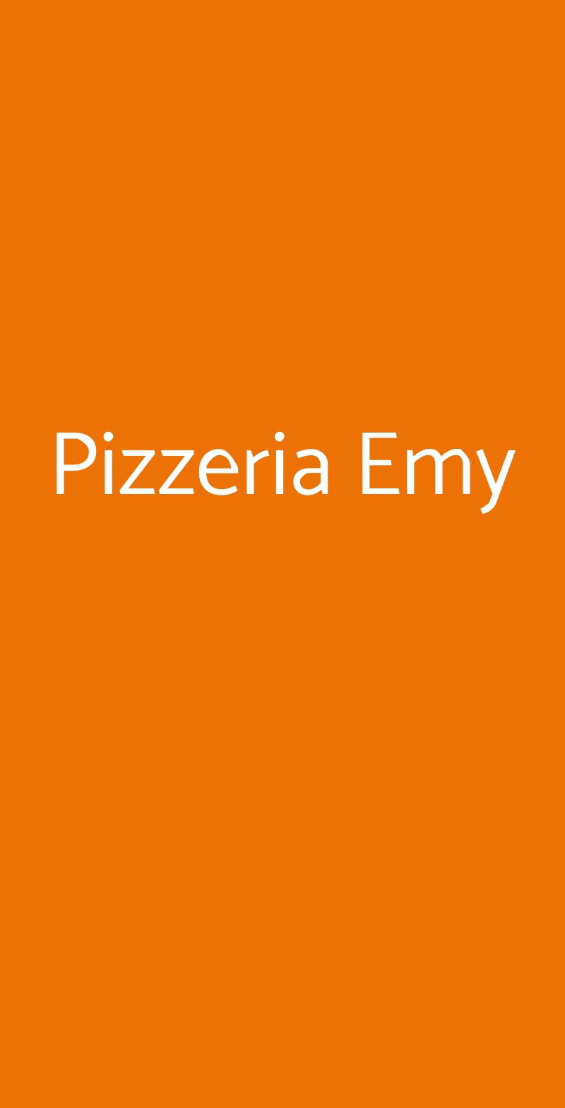 Pizzeria Emy Trento menù 1 pagina