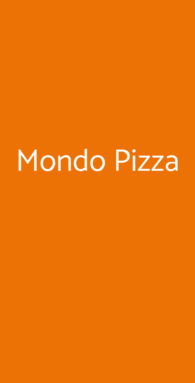 Mondo Pizza Torino menù 1 pagina