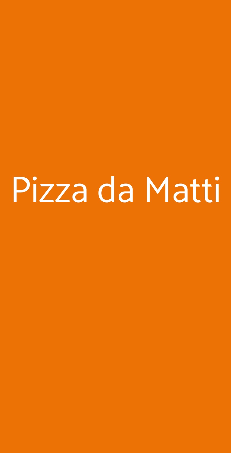 Pizza da Matti Torino menù 1 pagina