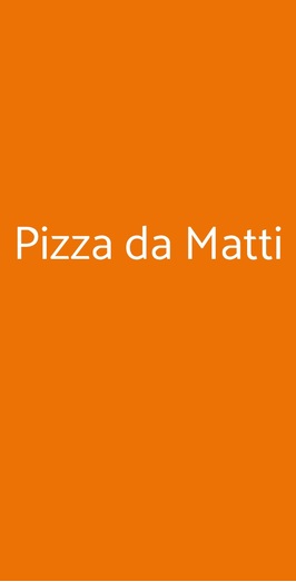Pizza Da Matti, Torino