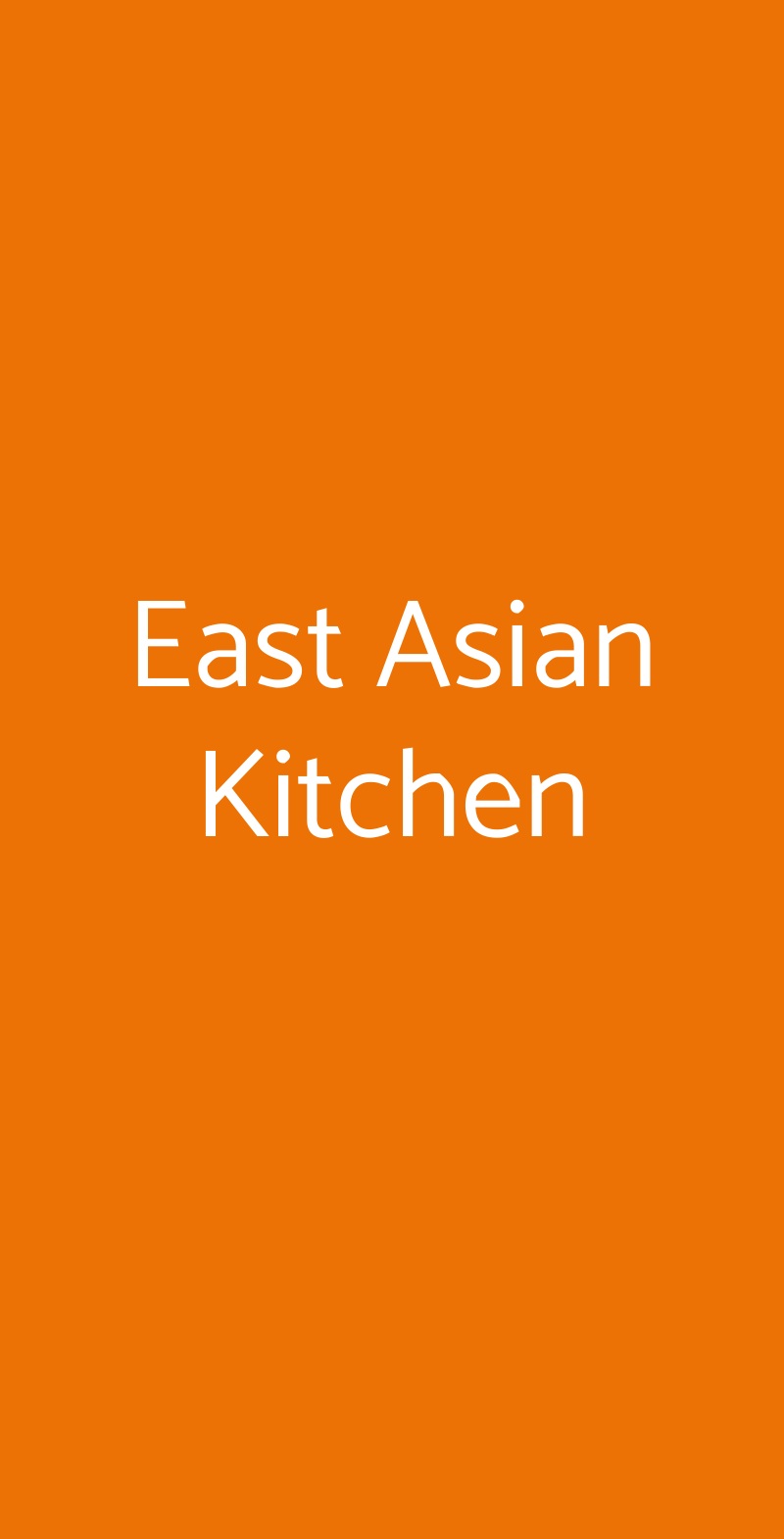 East Asian Kitchen Torino menù 1 pagina