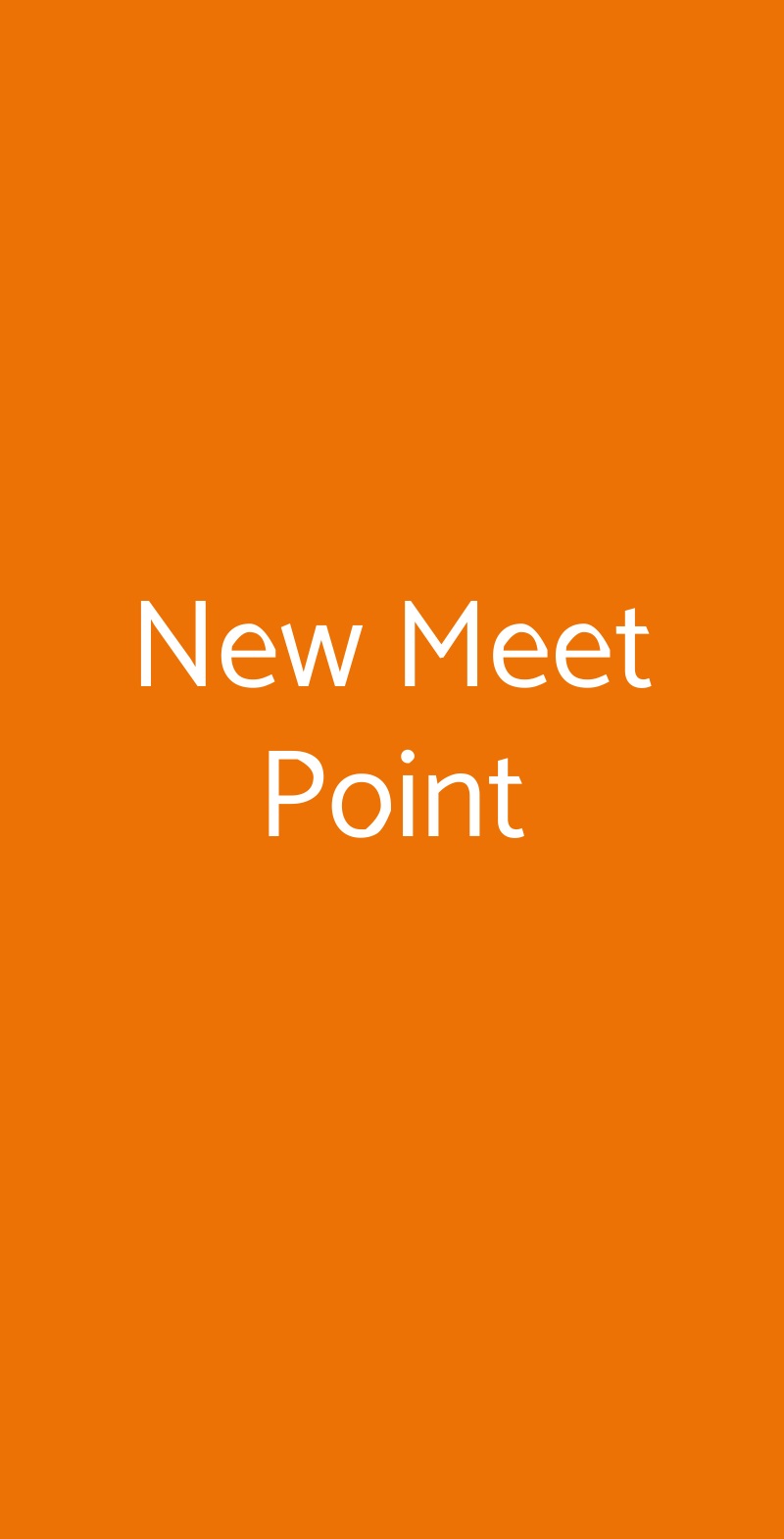New Meet Point Torino menù 1 pagina