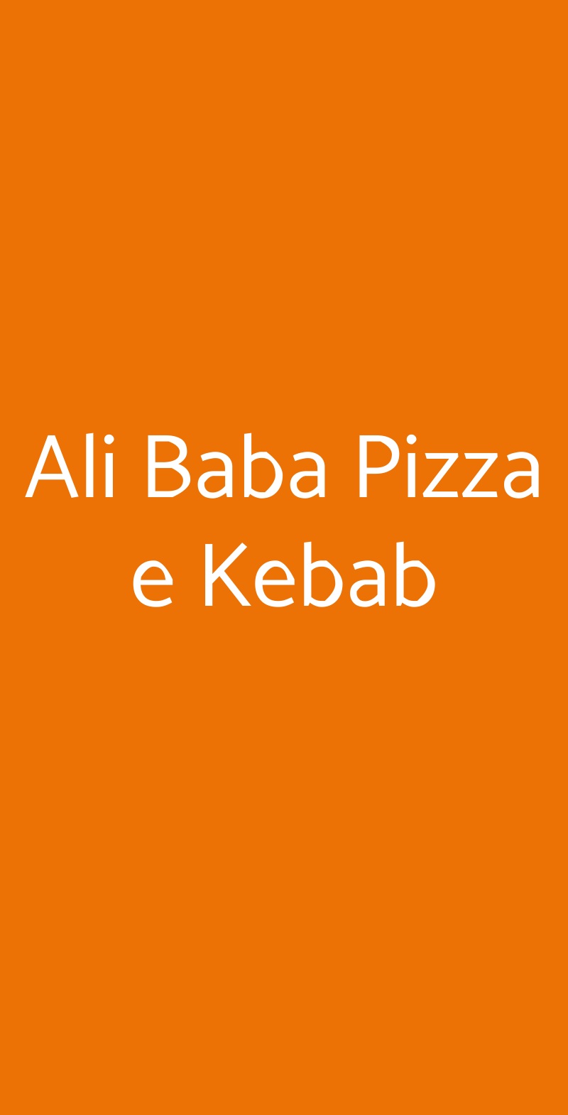 Ali Baba Pizza e Kebab Torino menù 1 pagina