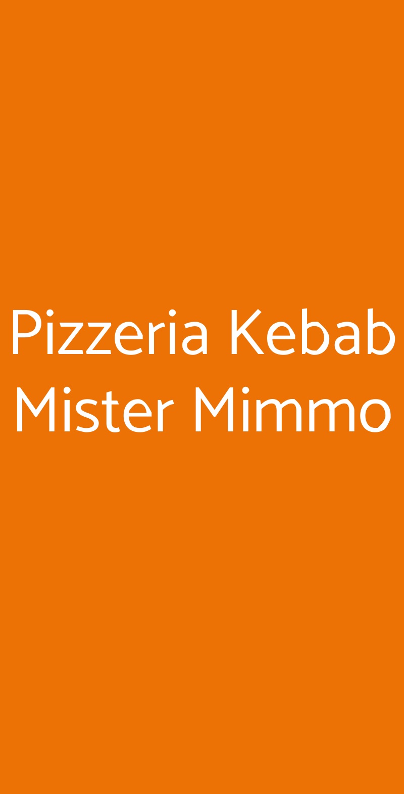 Pizzeria Kebab Mister Mimmo Torino menù 1 pagina