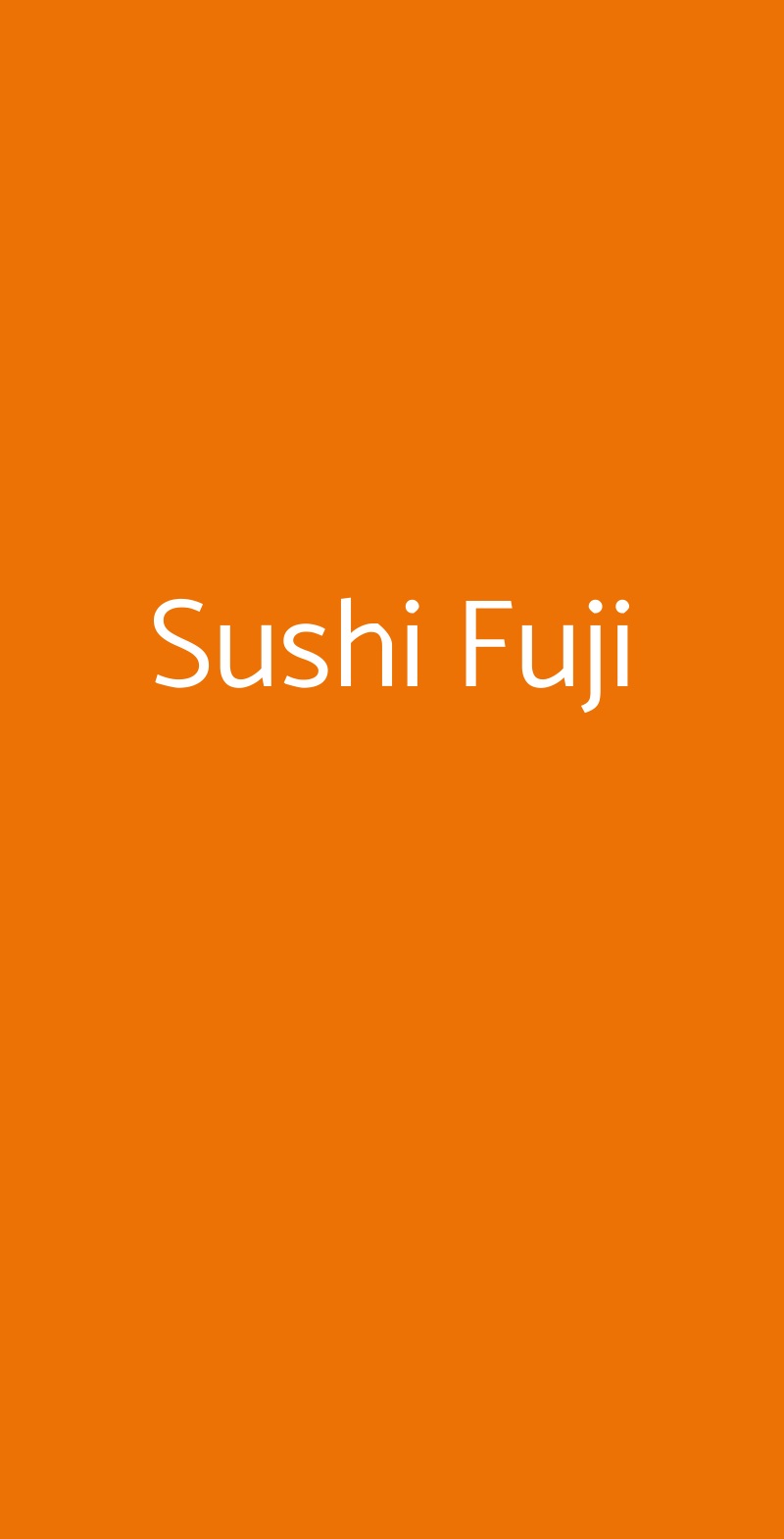 Sushi Fuji Torino menù 1 pagina