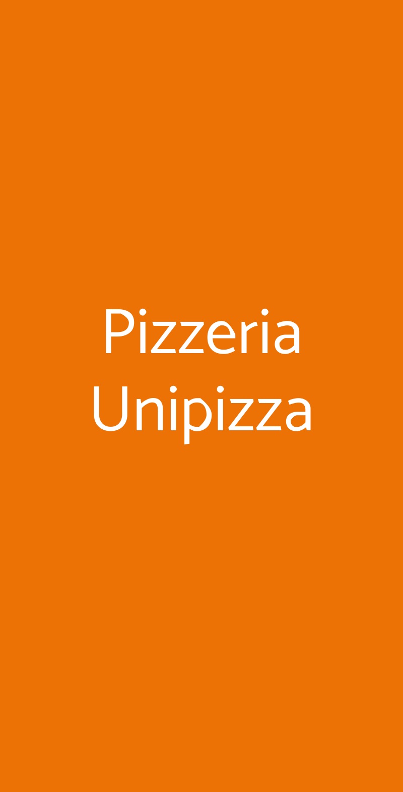 Pizzeria Unipizza Torino menù 1 pagina