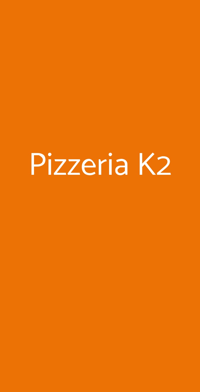 Pizzeria K2 Treviso menù 1 pagina