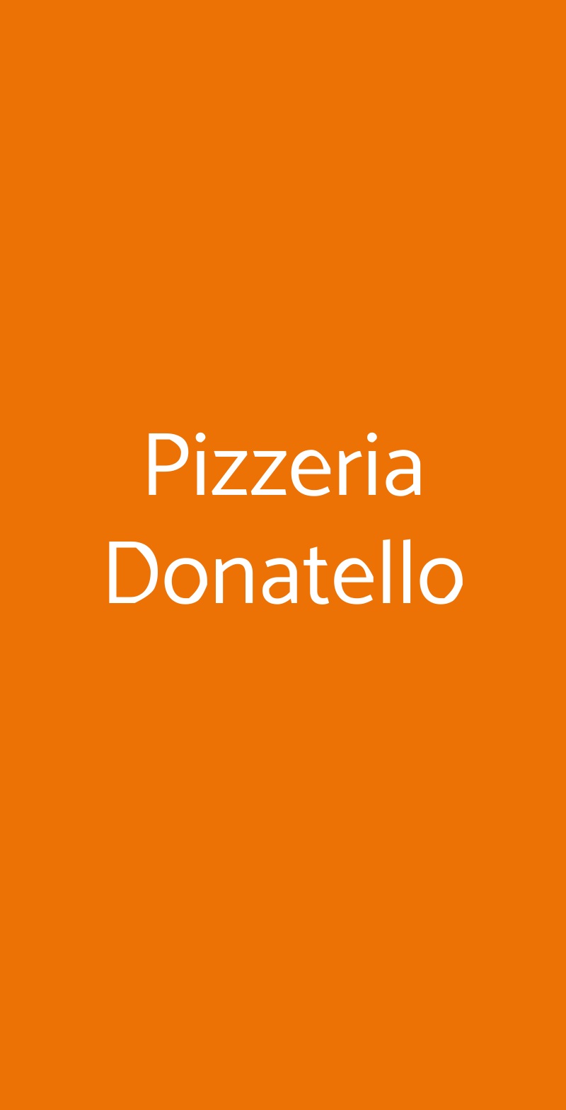 Pizzeria Donatello Trieste menù 1 pagina