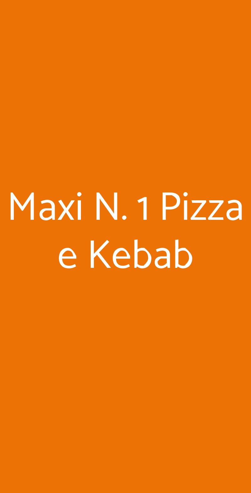 Maxi N. 1 Pizza e Kebab Venezia menù 1 pagina