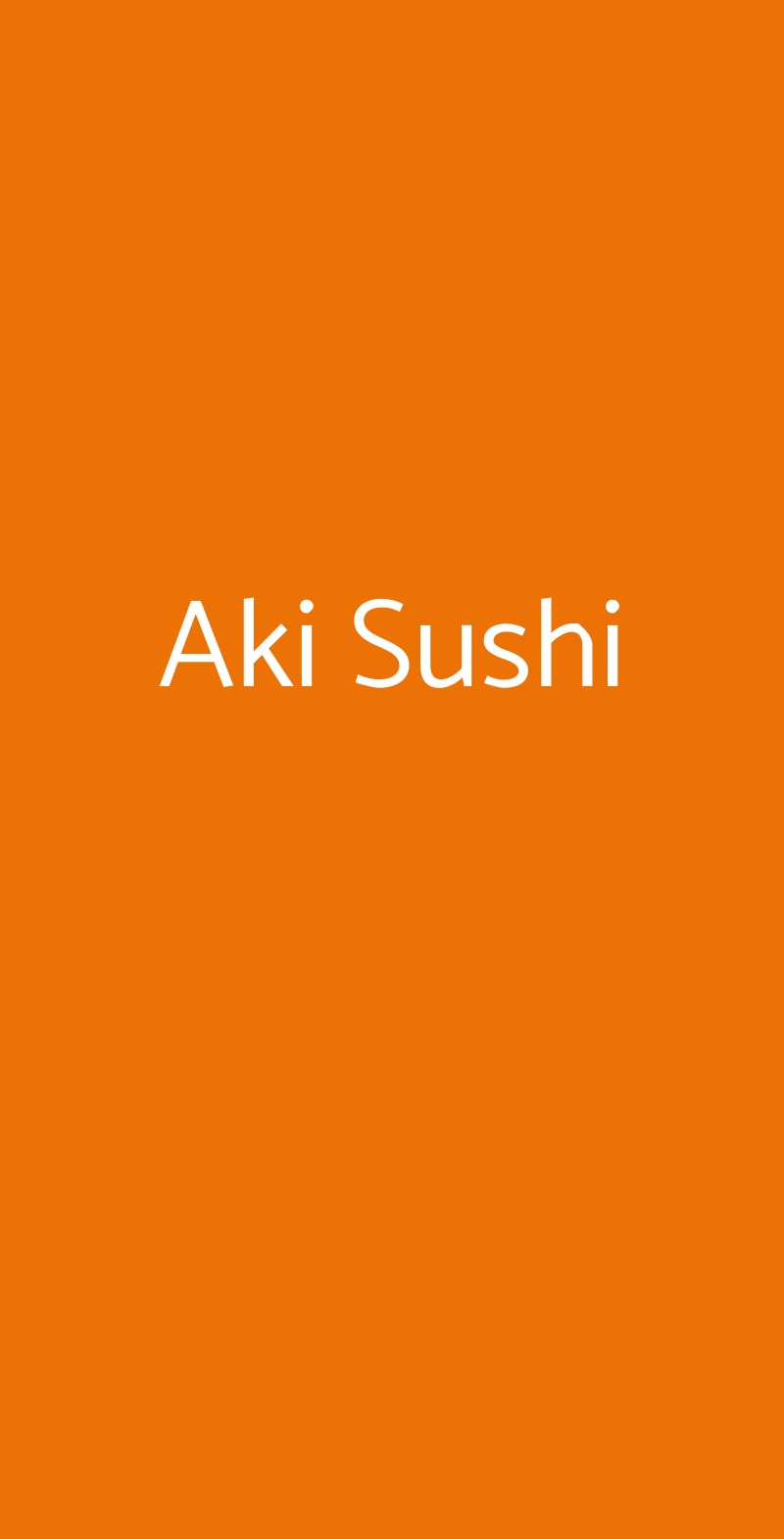 Aki Sushi Verona menù 1 pagina