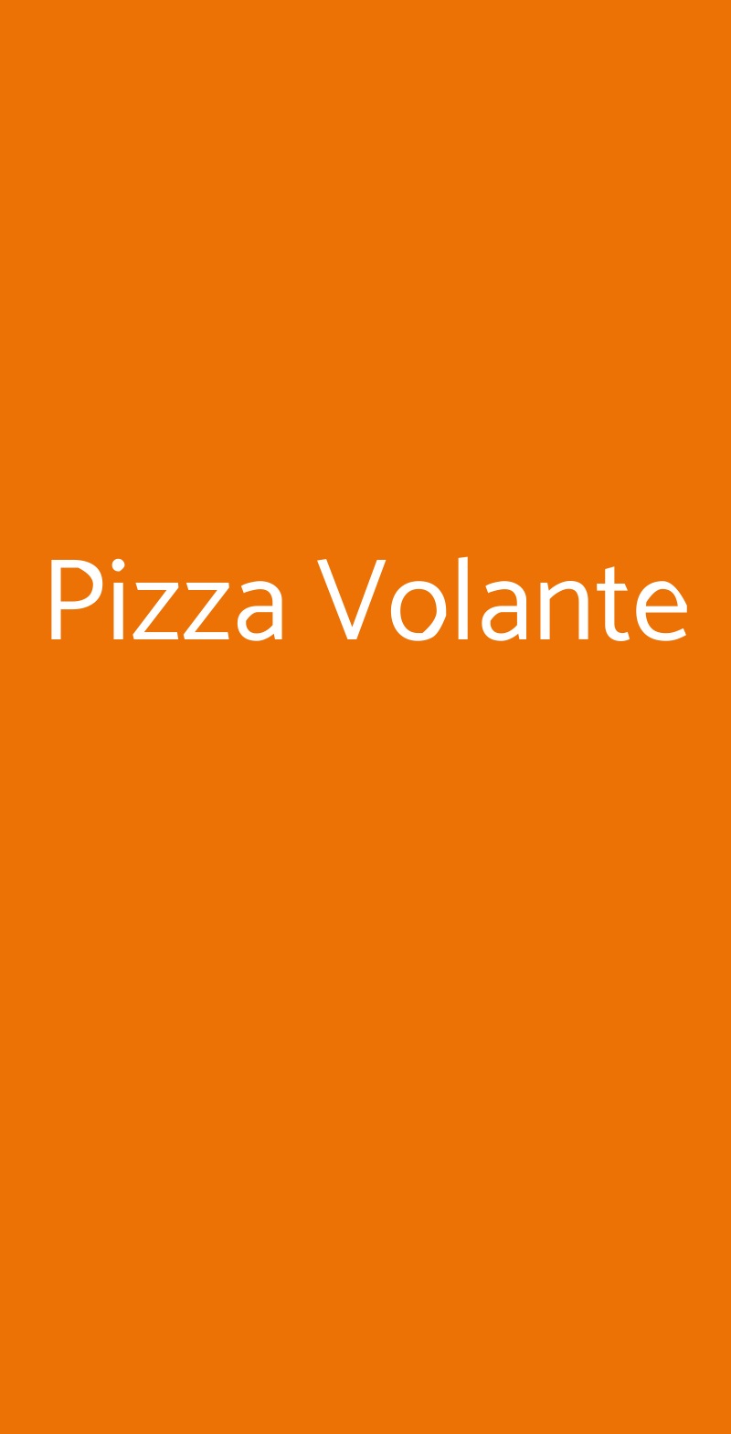 Pizza Volante Verona menù 1 pagina