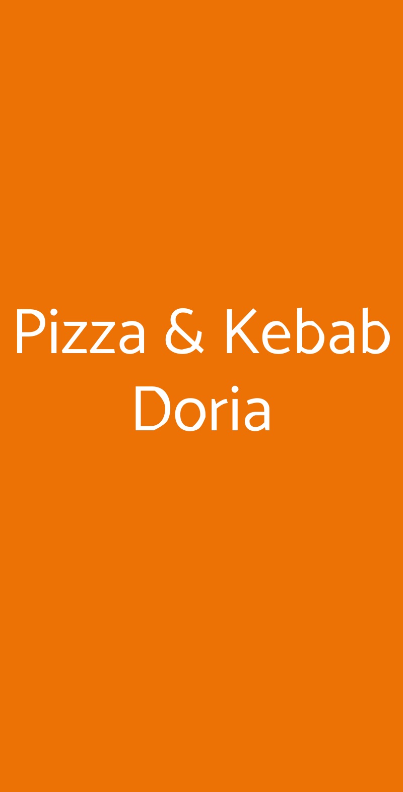 Pizza & Kebab Doria Verona menù 1 pagina