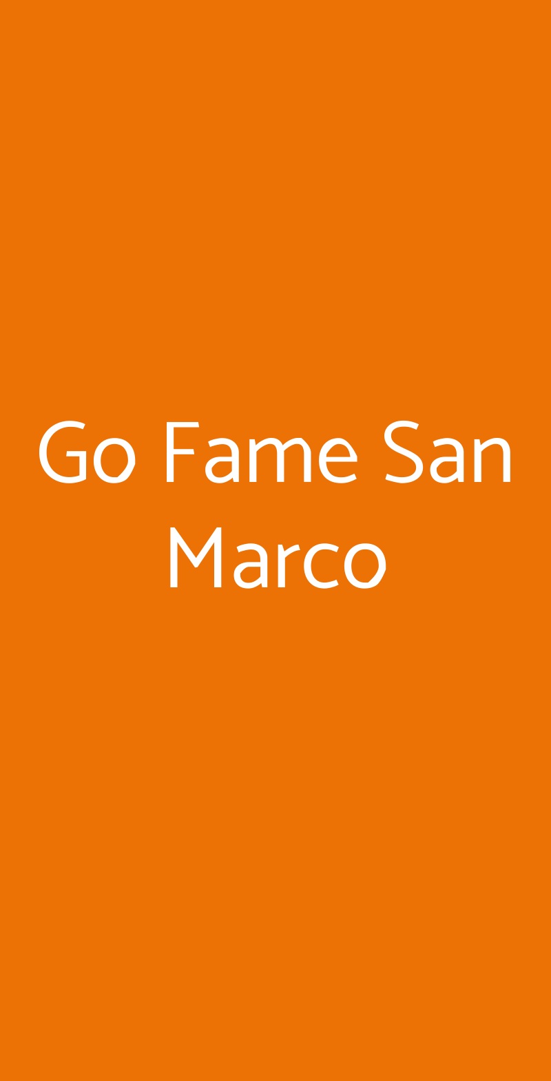 Go Fame San Marco Verona menù 1 pagina