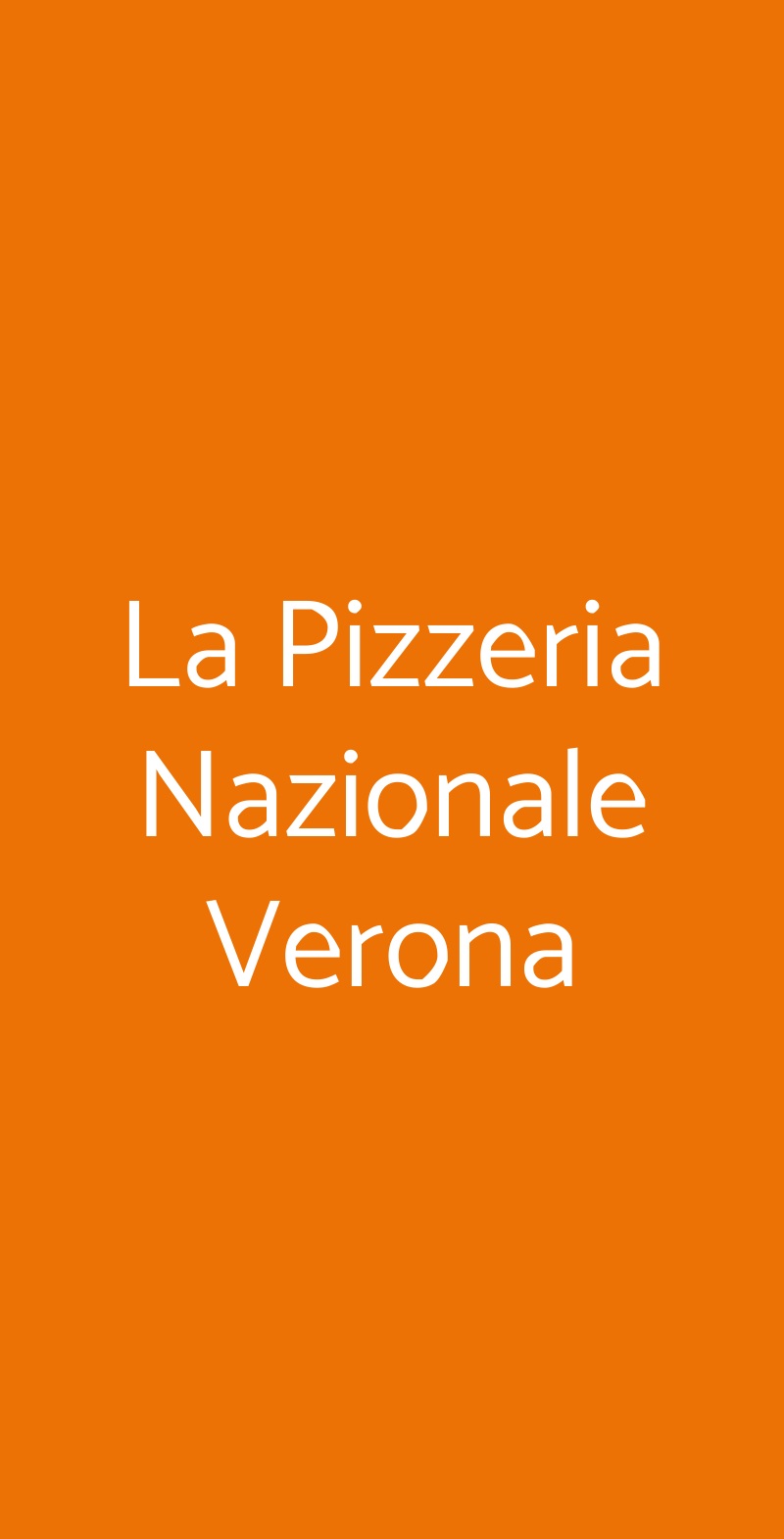 La Pizzeria Nazionale Verona Verona menù 1 pagina
