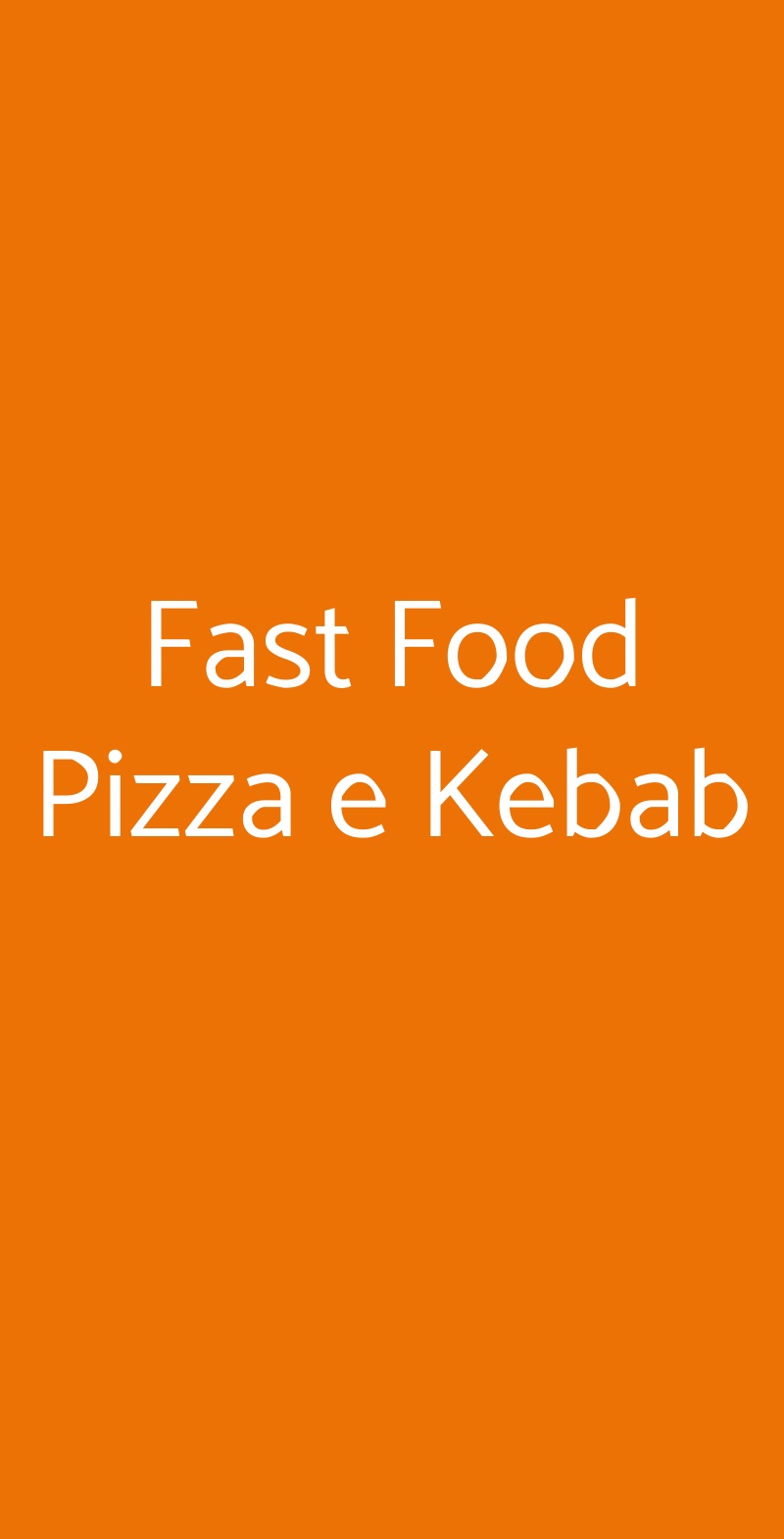 Fast Food Pizza e Kebab Verona menù 1 pagina