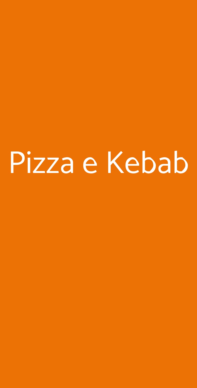 Pizza e Kebab Voghera menù 1 pagina