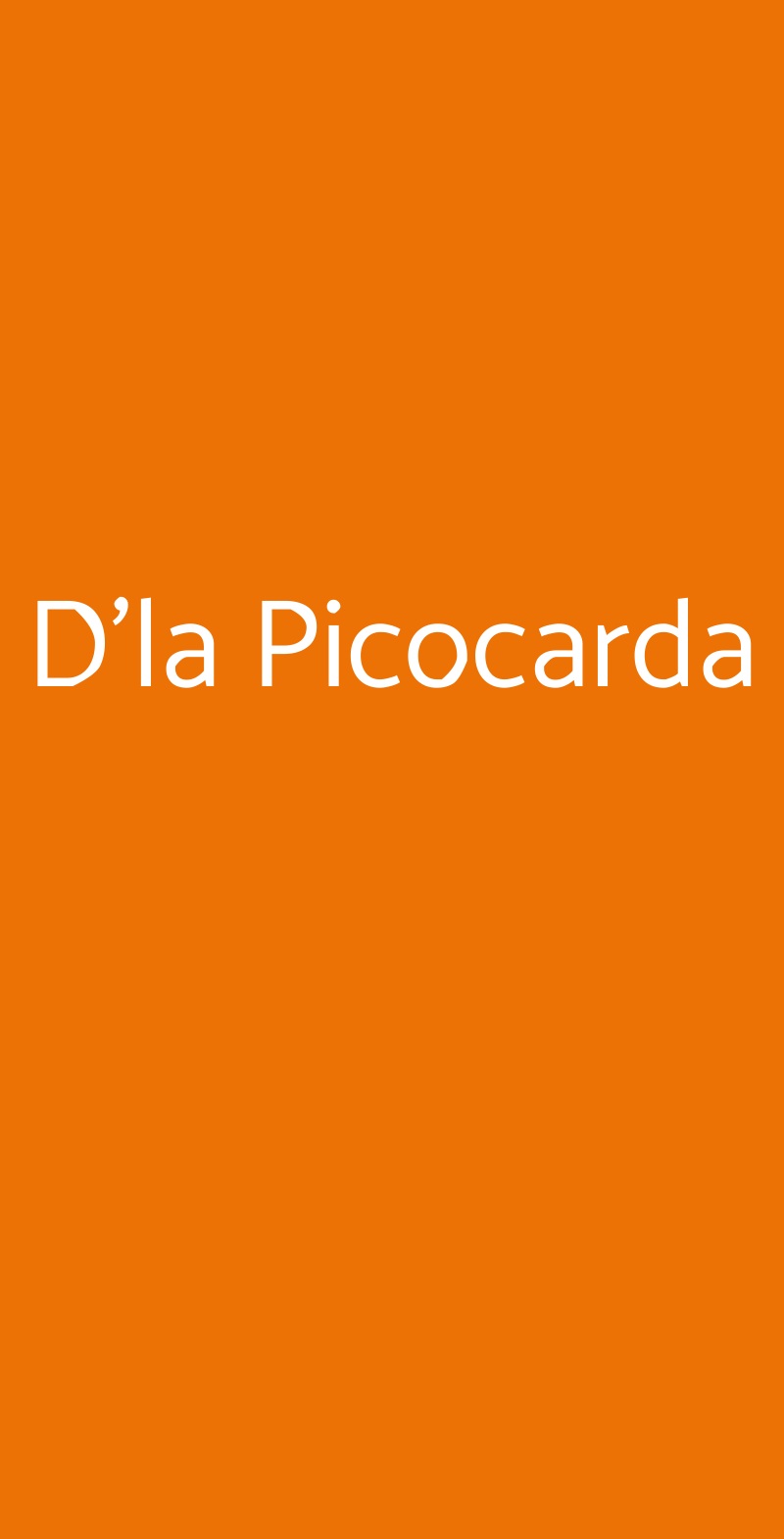 Ristorante D'la Picocarda, Barge