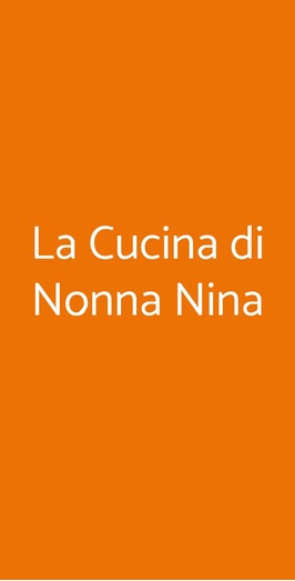 La Cucina Di Nonna Nina, Camogli