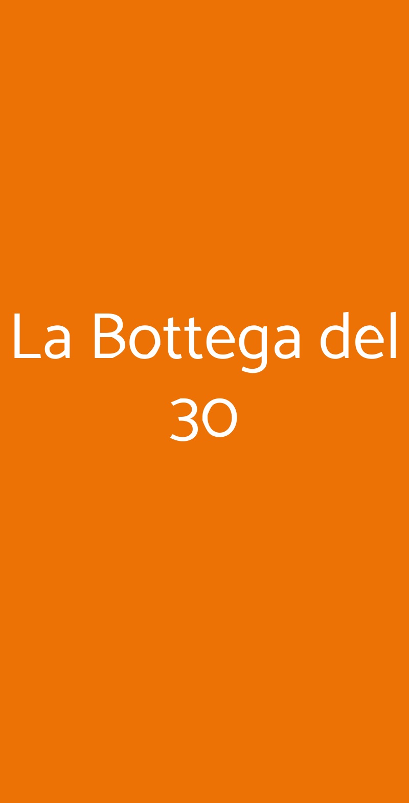 La Bottega del 30 Castelnuovo Berardenga menù 1 pagina