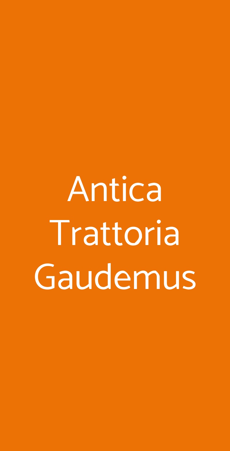 Antica Trattoria Gaudemus Duino-Aurisina menù 1 pagina